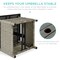 Best Choice Products Wicker Rattan Patio Side Table Outdoor Furniture for Garden, Pool, Deck w/ Umbrella Hole